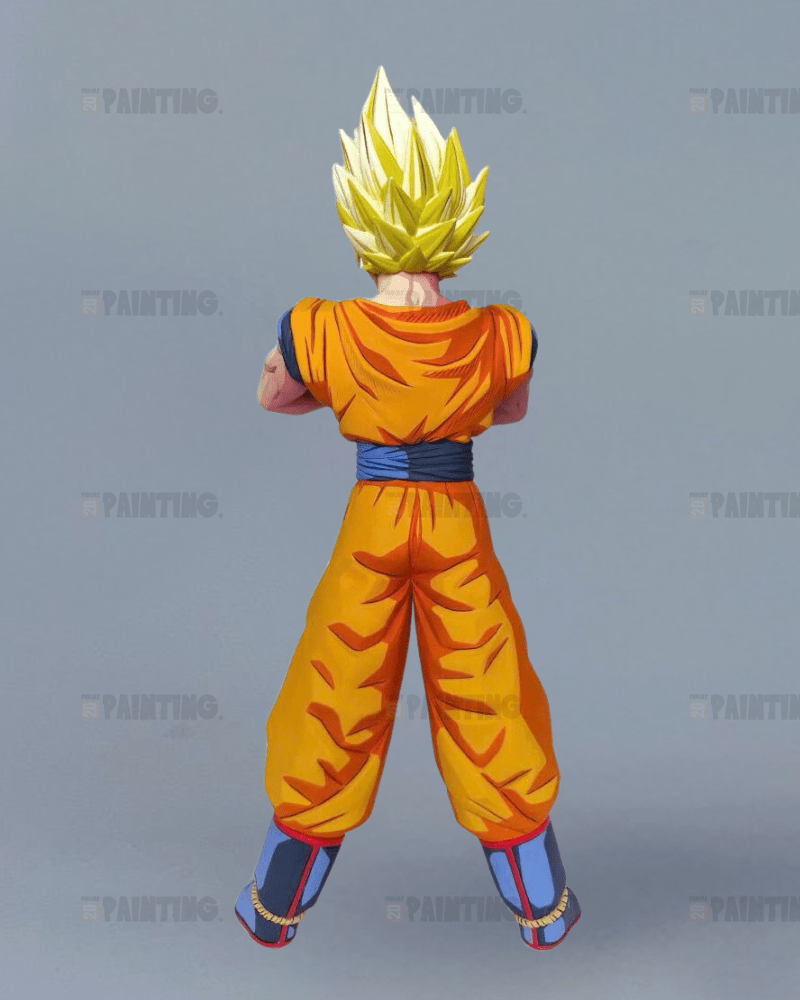 30CM Dragon Ball Super Saiyan Son Goku Figure Repaint