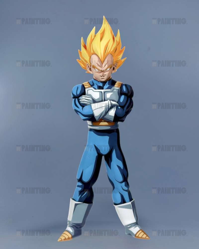 2D Anime Colour Dragon Ball Super Saiyan Vegeta Figure Repaint