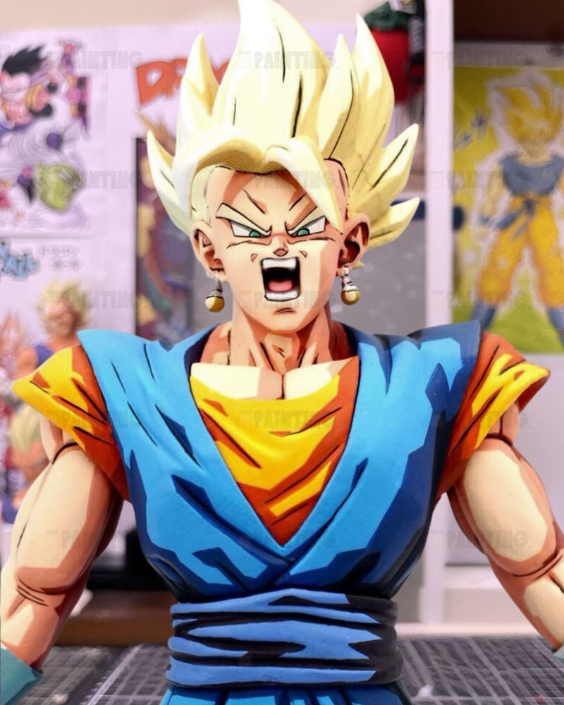 Dragon Ball Super Saiyan Vegito Anime 2D Figure Repaint