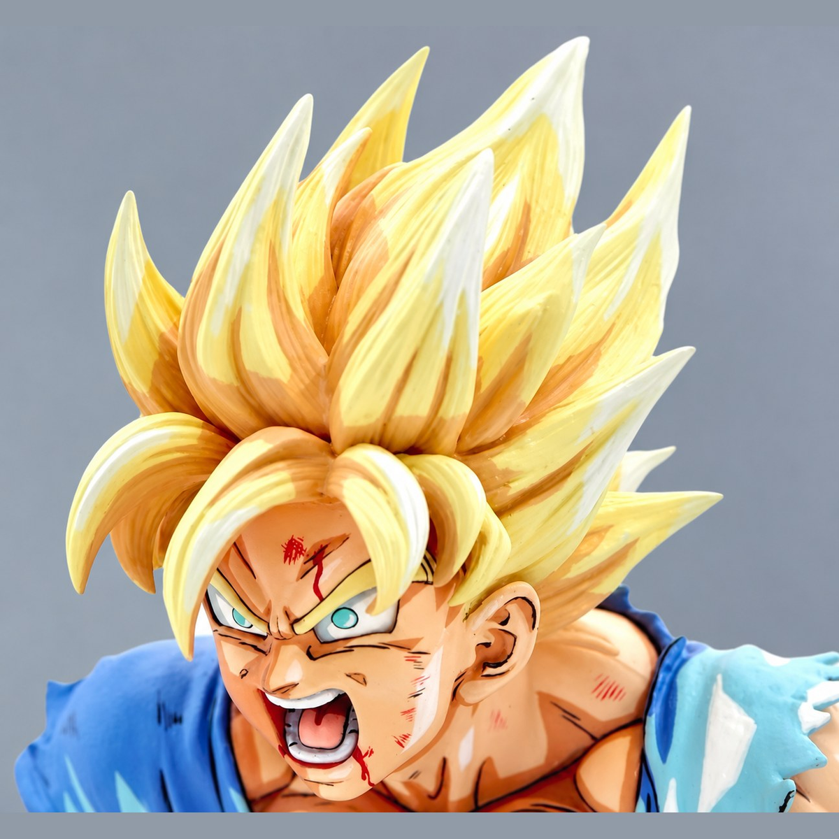 Dragon Ball Kai Super Saiyan Son Goku Figure Repaint — head detail