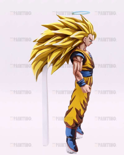 25CM Dragon Ball Super Saiyan 3 Son Goku Figure Repaint