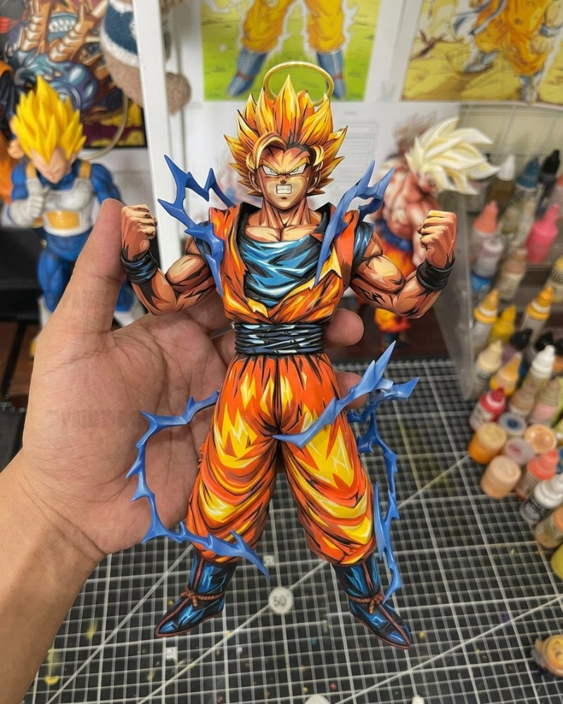 Anime Colour Super Saiyan 2 Son Goku Figure Repaint