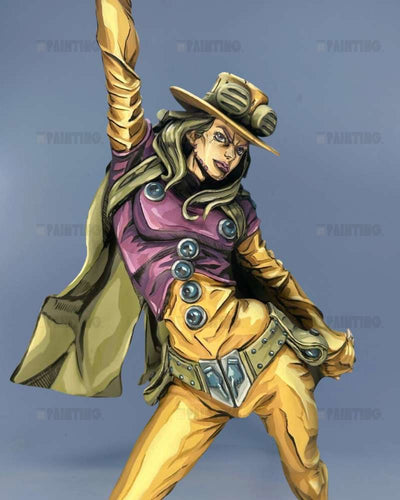 30CM JoJo's Bizarre Adventure Gyro Zeppeli Figure Repaint