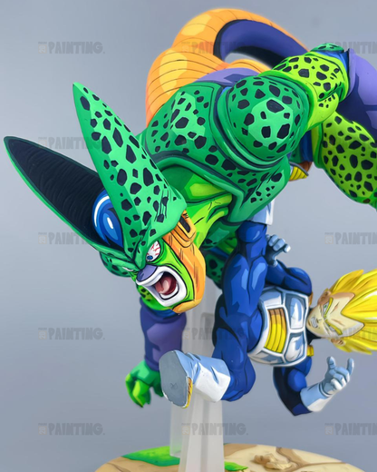 17CM Dragon History Vegeta vs. Cell Dragon Figure Repaint