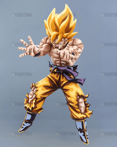14CM Super Saiyan Son Goku 2D Figure Repaint