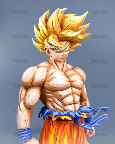 30CM Dragon Ball Z Goku SSJ War Damage Figure Repaint