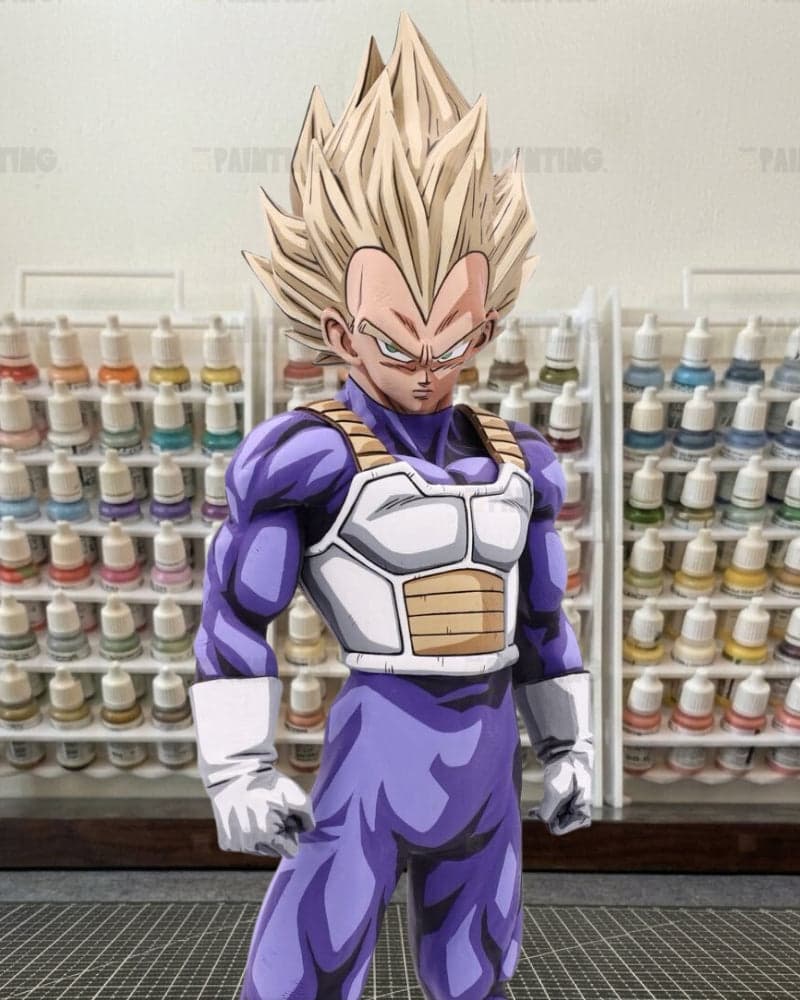 Manga Colour Dragon Ball 2D Painted Vegeta SSJ2 Figure