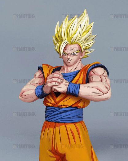 30CM Dragon Ball Super Saiyan Son Goku Figure Repaint
