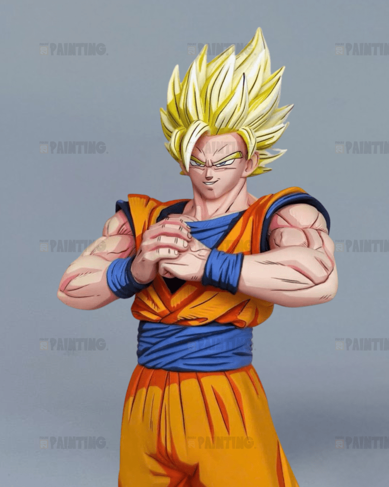 30CM Dragon Ball Super Saiyan Son Goku Figure Repaint