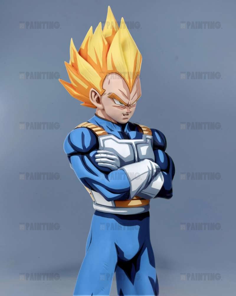2D Anime Colour Dragon Ball Super Saiyan Vegeta Figure Repaint