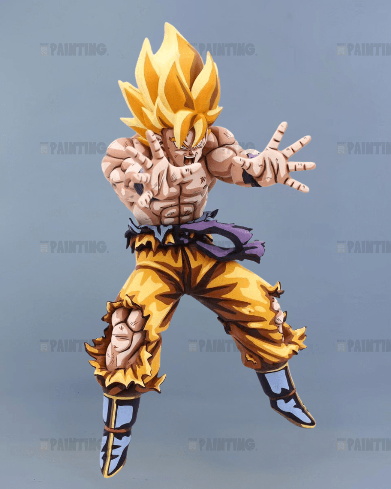 14CM Super Saiyan Son Goku 2D Figure Repaint
