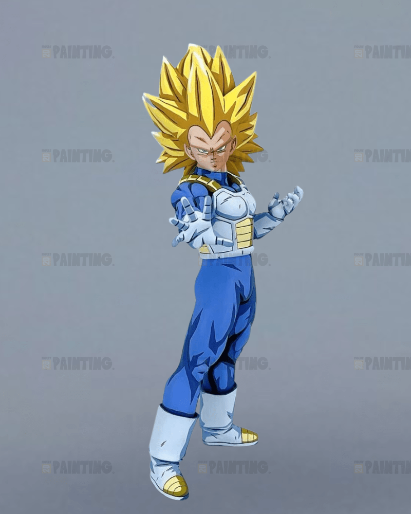 24CM Dragon Ball Custom Vegeta Anime Figure Repaint