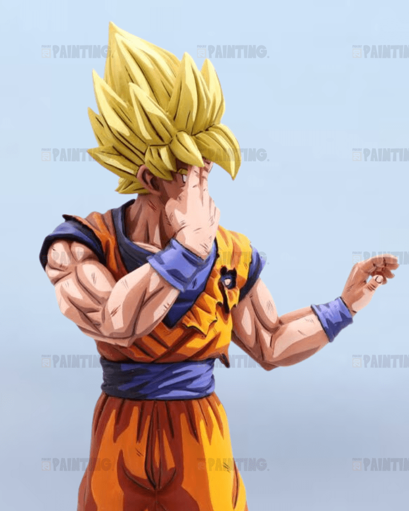25CM Dragon Ball Super Saiyan Son Goku Anime Figure Repaint
