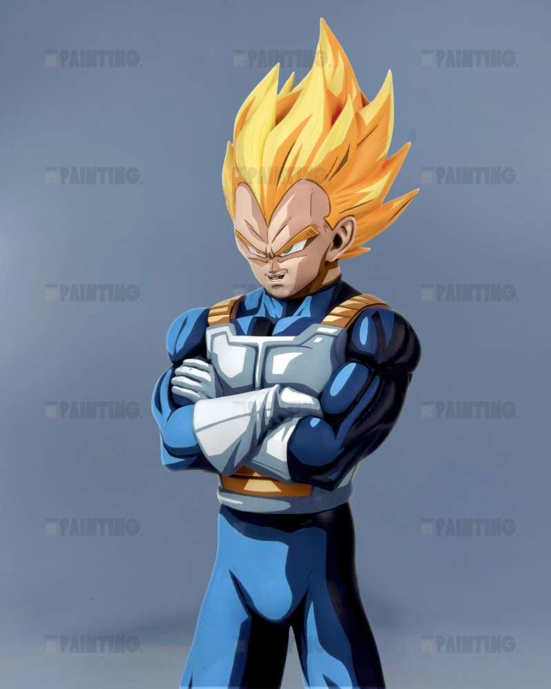 2D Anime Colour Dragon Ball Super Saiyan Vegeta Figure Repaint