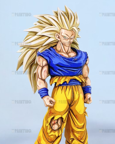 20CM Super Saiyan 3 Son Goku Figure Repaint – 2D Figure Painting