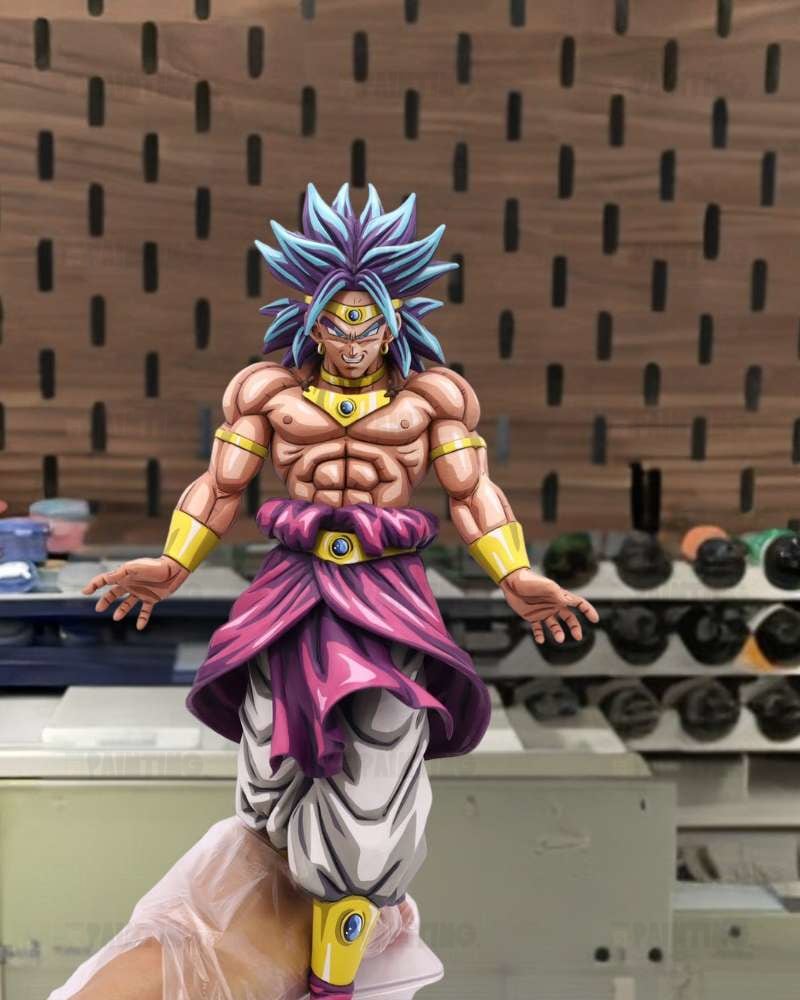2D Anime Colour Super Saiyan Broly Figure Repaint