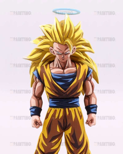 25CM Dragon Ball Super Saiyan 3 Son Goku Figure Repaint