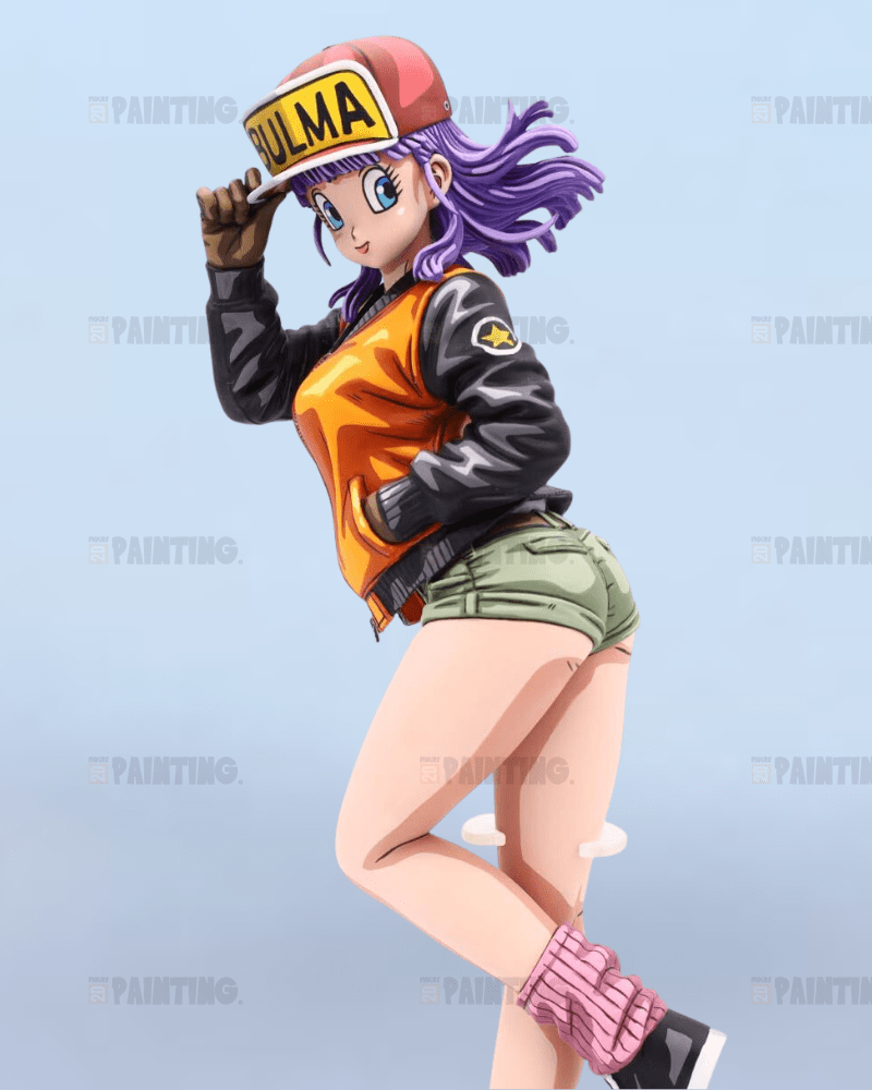 26CM Dragon Ball Motorcycle Bulma Anime Figure Repaint