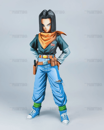 2D Style Dragon Ball Z Android 17 & 18 Figure Repaint 2D Style Dragon Ball Z Android 17 & 18 Figure Repaint