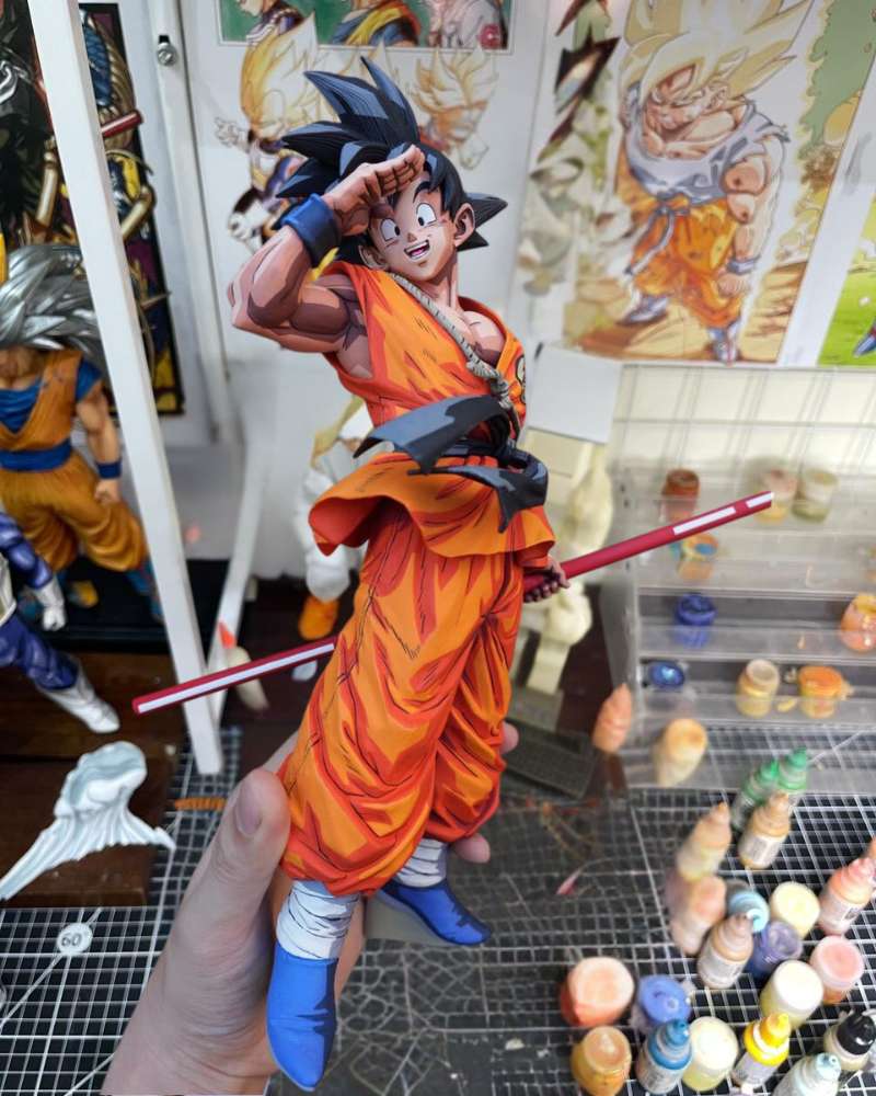 30CM Dragon Ball Z Goodbye Son Goku Figure Repaint