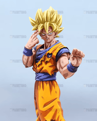 25CM Dragon Ball Super Saiyan Son Goku Anime Figure Repaint