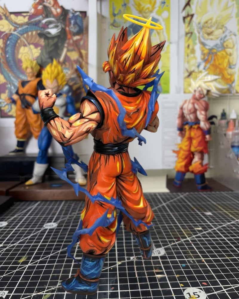 Anime Colour Super Saiyan 2 Son Goku Figure Repaint
