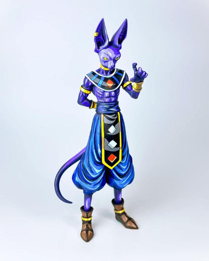 26CM Dragon Ball Z Lord Beerus Figure Repaint - 2D Figure Painting