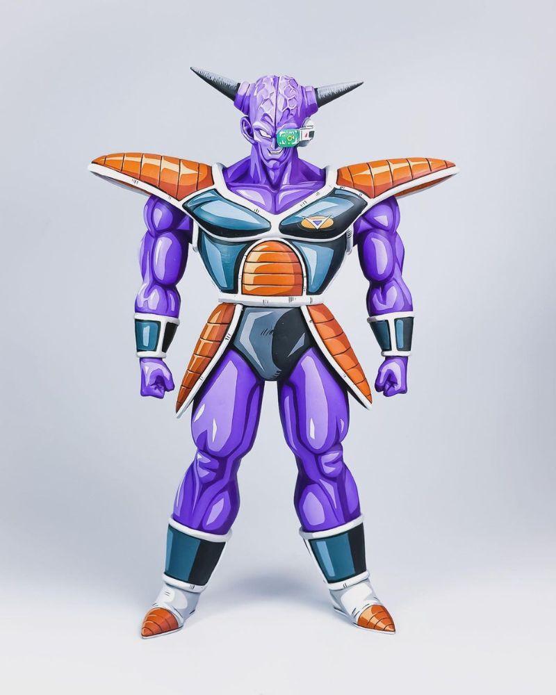 28CM Dragon Ball Z Ginyu Force Captain Ginyu Figure Repaint - 2D Figure Painting