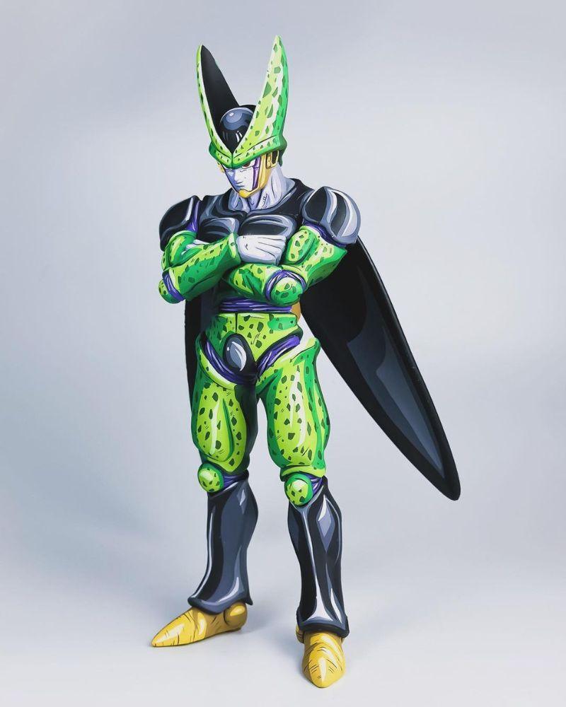 30CM Dragon Ball Z Cell Perfect Figure Repaint - 2D Figure Painting