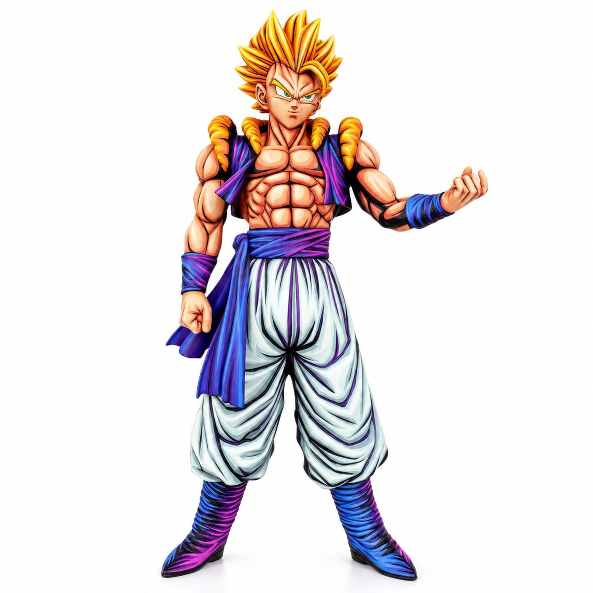 Dragon Ball Super Saiyan Gogeta Anime Colour Figure Repaint — full figure