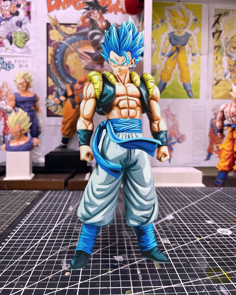 Anime Colour Super Saiyan Blue Gogeta Figure Repaint