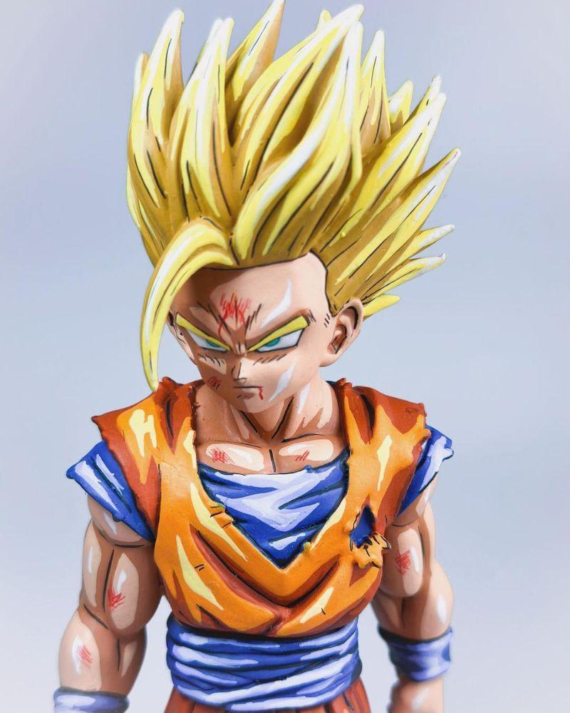 19CM Dragon Ball Z Gohan SSJ2 Figure Repaint - 2D Figure Painting