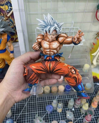 12CM Anime Colour Son Goku Ultra Instinct Figure Repaint
