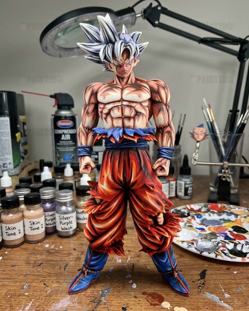 Dragon Ball Goku UI 2D Anime Colour Figure Repaint
