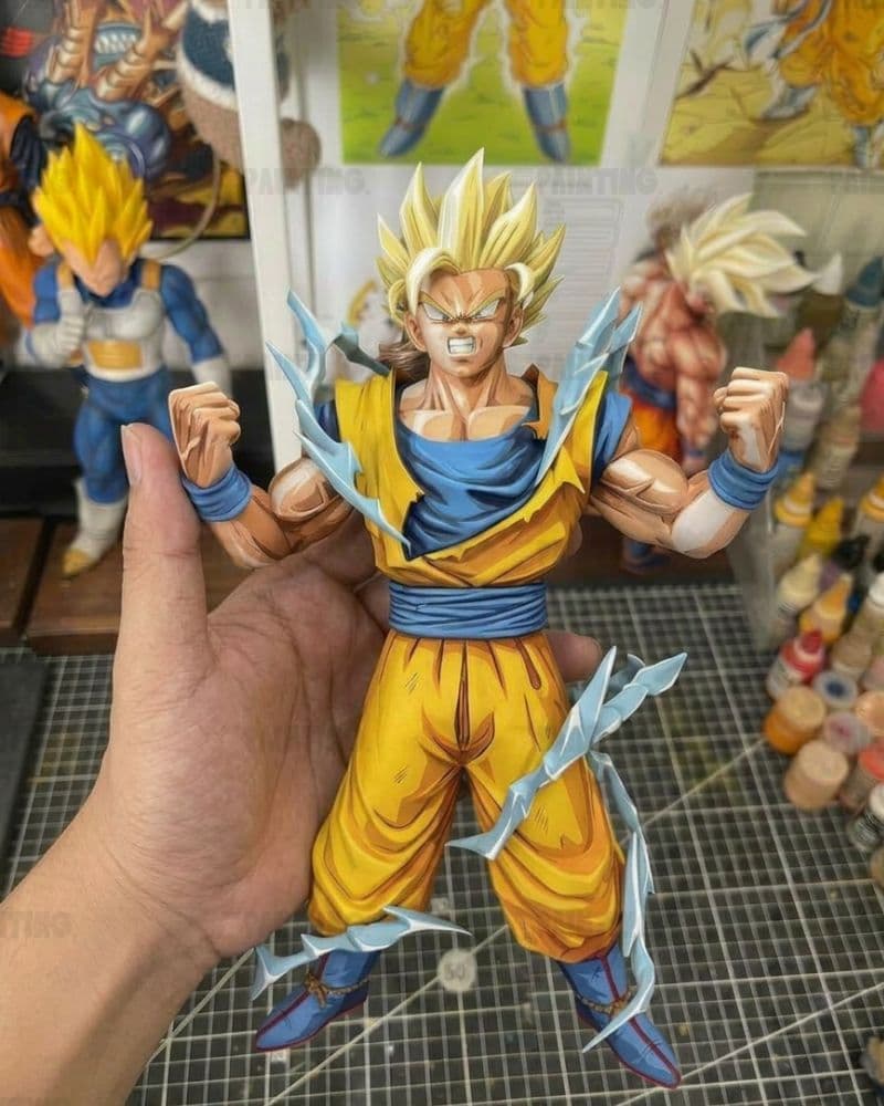 Dragon Ball Super Saiyan Goku 2D Figure Repaint