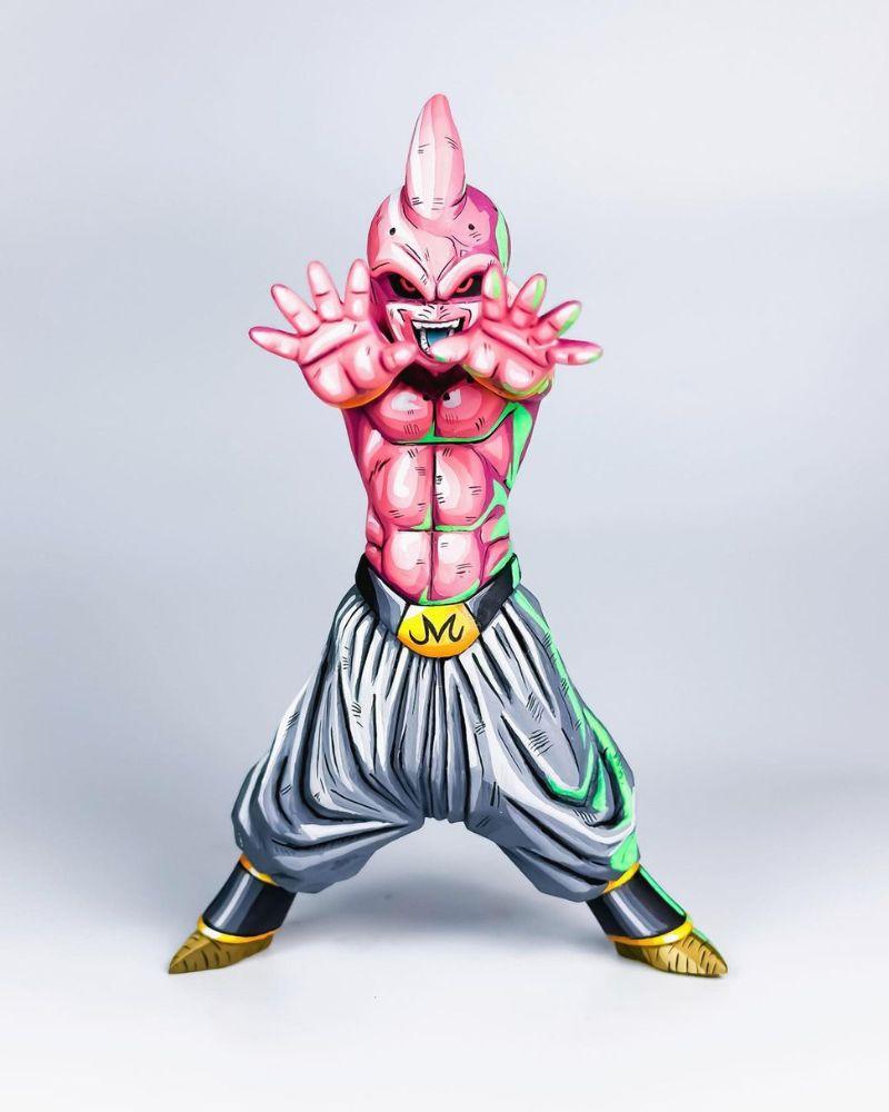 18CM Dragon Ball Z Majin Buu Figure Repaint - 2D Figure Painting