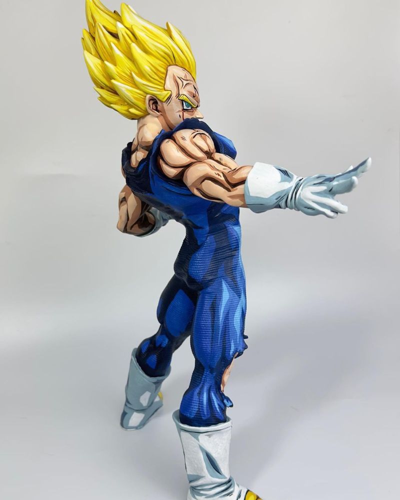 30CM Dragon Ball Z Majin Vegeta Figure Repaint