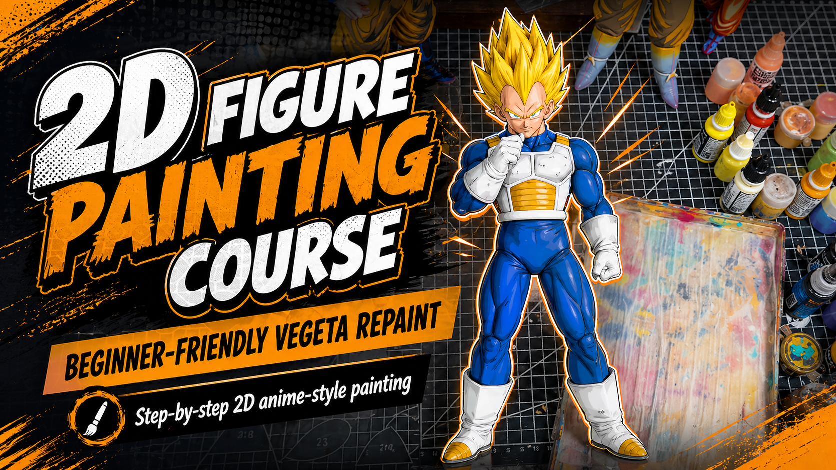 Load video: 2D Figure Painting Course Preview | Anime Figure Repaint Tutorial