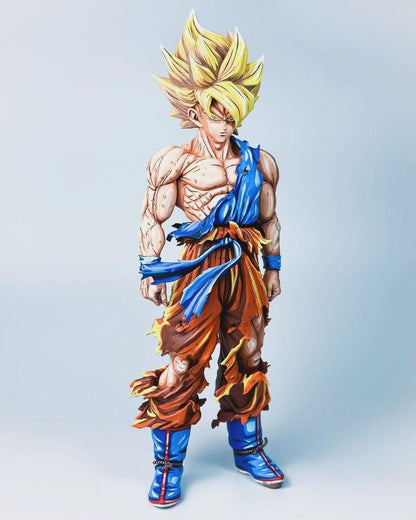 30CM Dragon Ball Z Son Goku SSJ Repaint - 2D Figure Painting