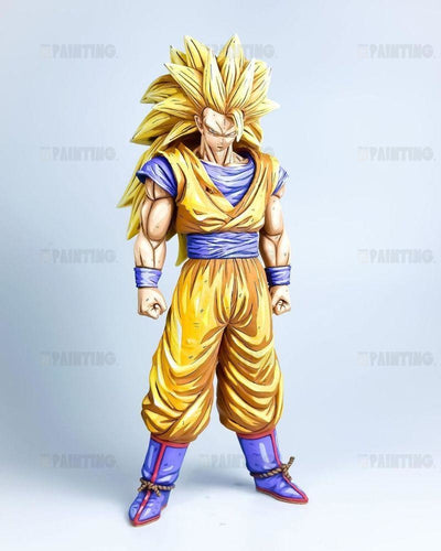 31CM Dragon Ball Z Son Goku SSJ3 Figure Repaint - 2D Figure Painting
