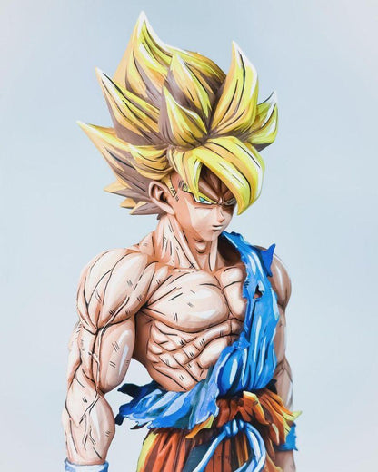 30CM Dragon Ball Z Son Goku SSJ Repaint - 2D Figure Painting