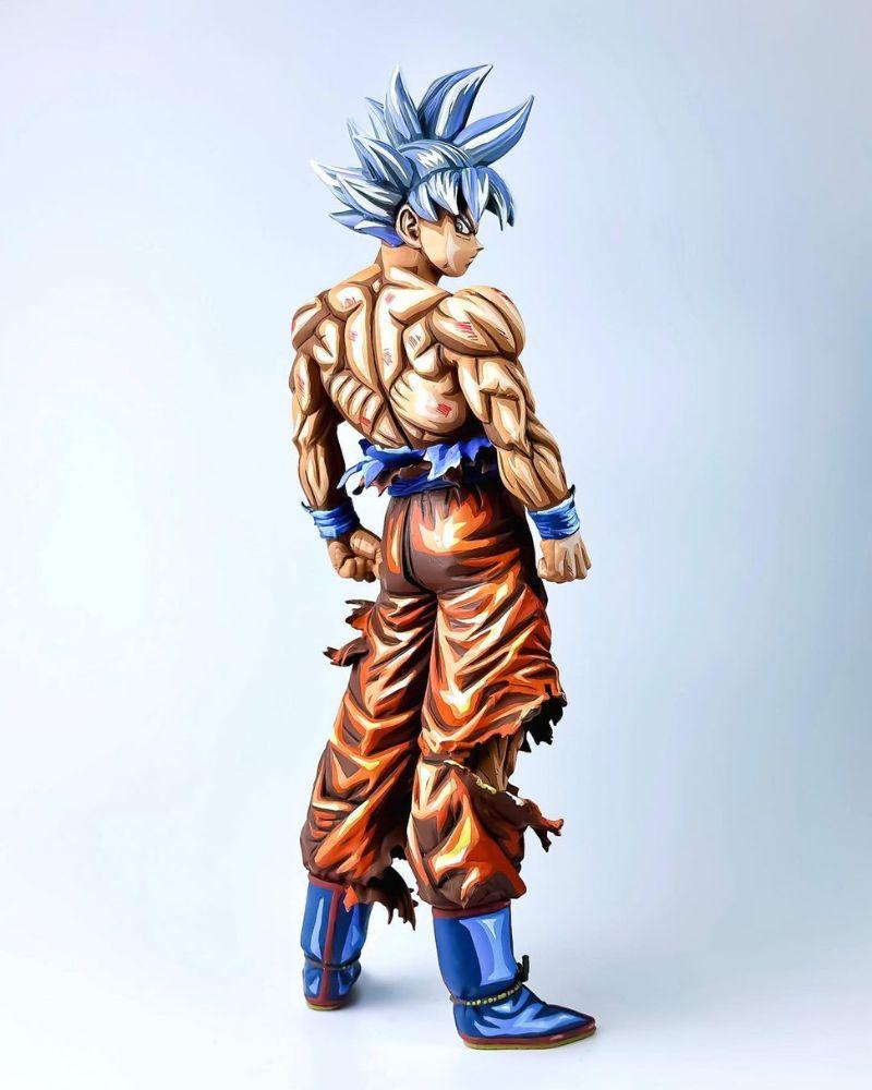 30CM Dragon Ball Z Son Goku Ultra Instynkt Figure Repaint - 2D Figure Painting