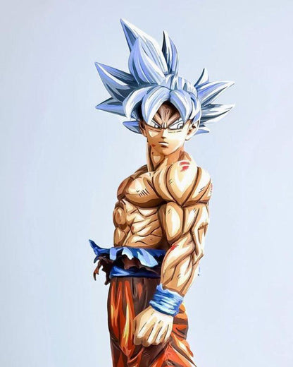 30CM Dragon Ball Z Son Goku Ultra Instynkt Figure Repaint - 2D Figure Painting