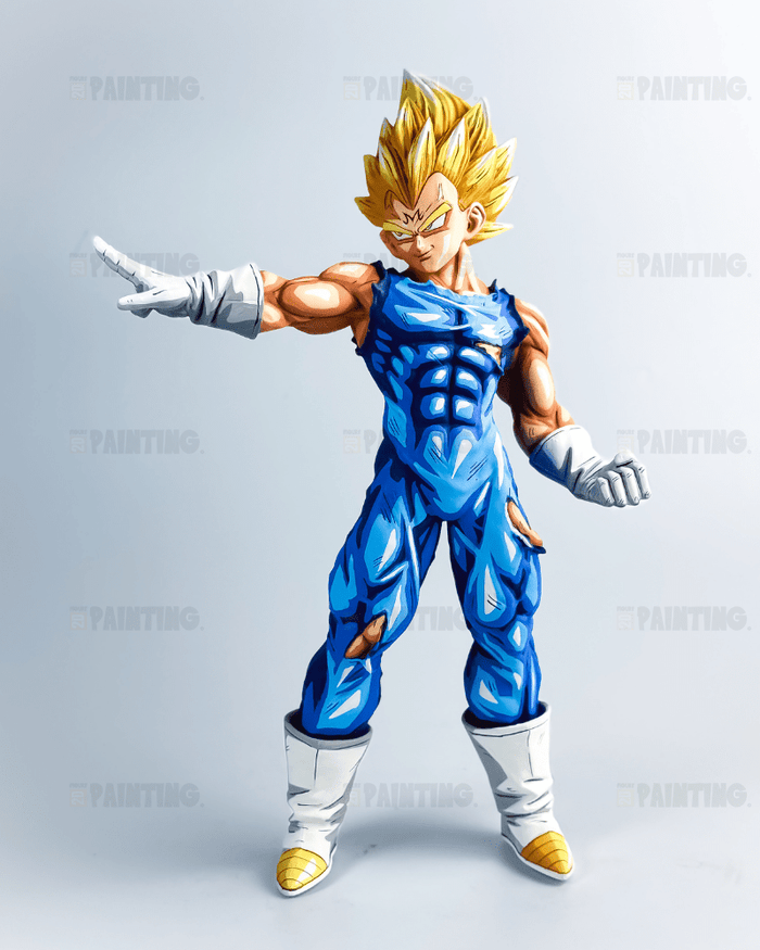 REOZIGN Figure De Vegeta Battue à Trois Tas, Statue PVC 30cm/11,8 Pouces, Figurine Anime
