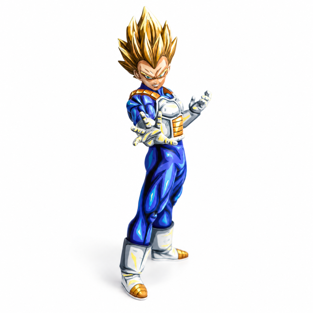 Hand-painted Vegeta Open Hand figure — full figure on white