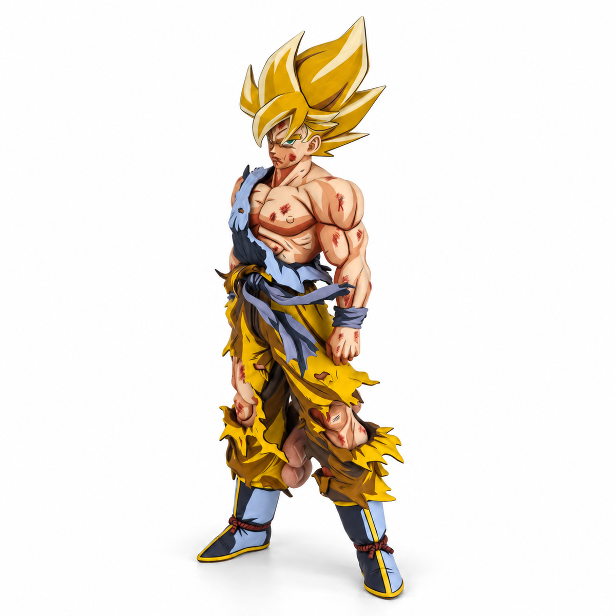 Hand-painted Namek Goku figure — full figure on white