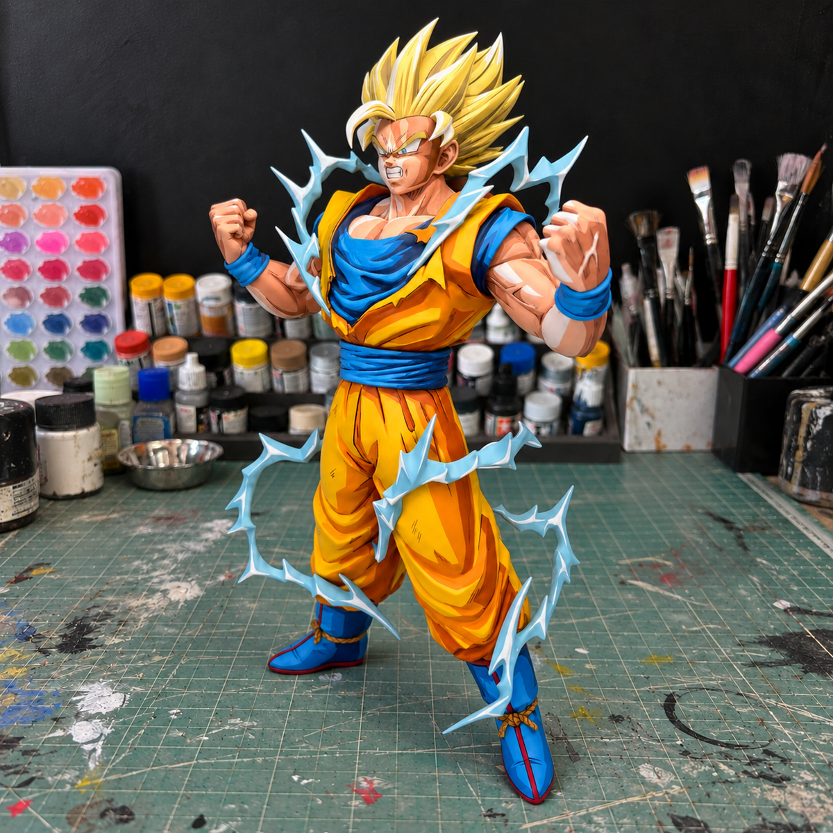 Dragon Ball Super Saiyan Goku 2D Figure Repaint — workshop