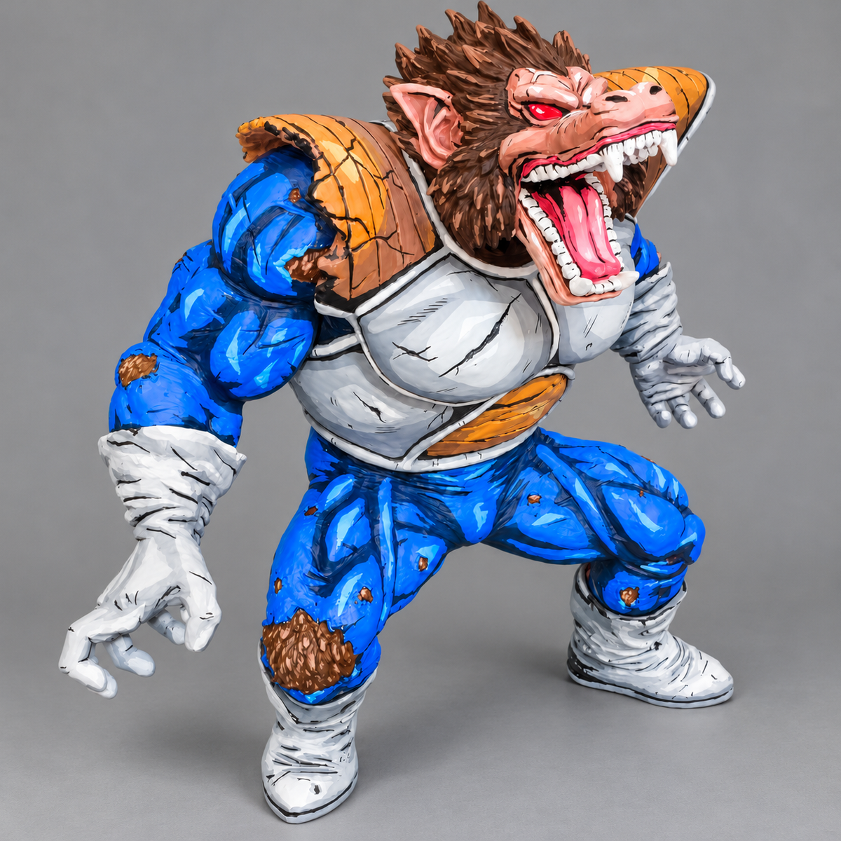 Dragon Ball Z Vegeta Ozaru Monkey Figure Repaint — torso and hands