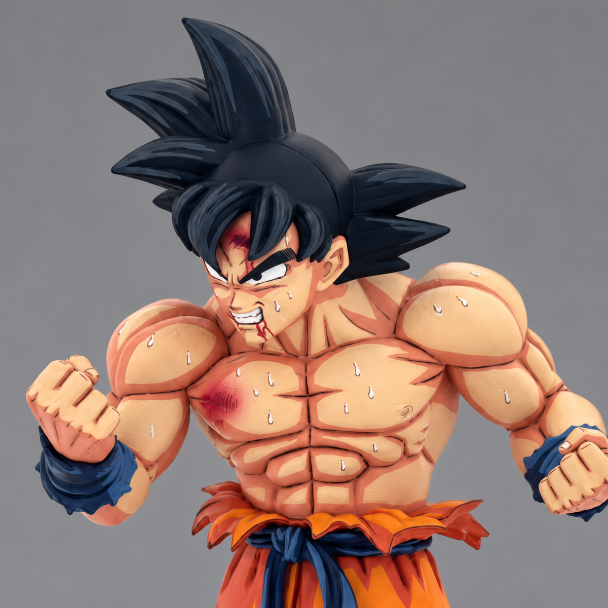 Dragon Ball Z Son Goku 2D Anime Colour Figure Repaint — head and shoulders