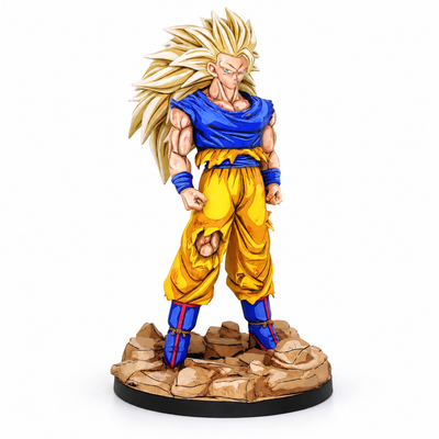 Super Saiyan 3 Son Goku Anime Figure Repaint — white